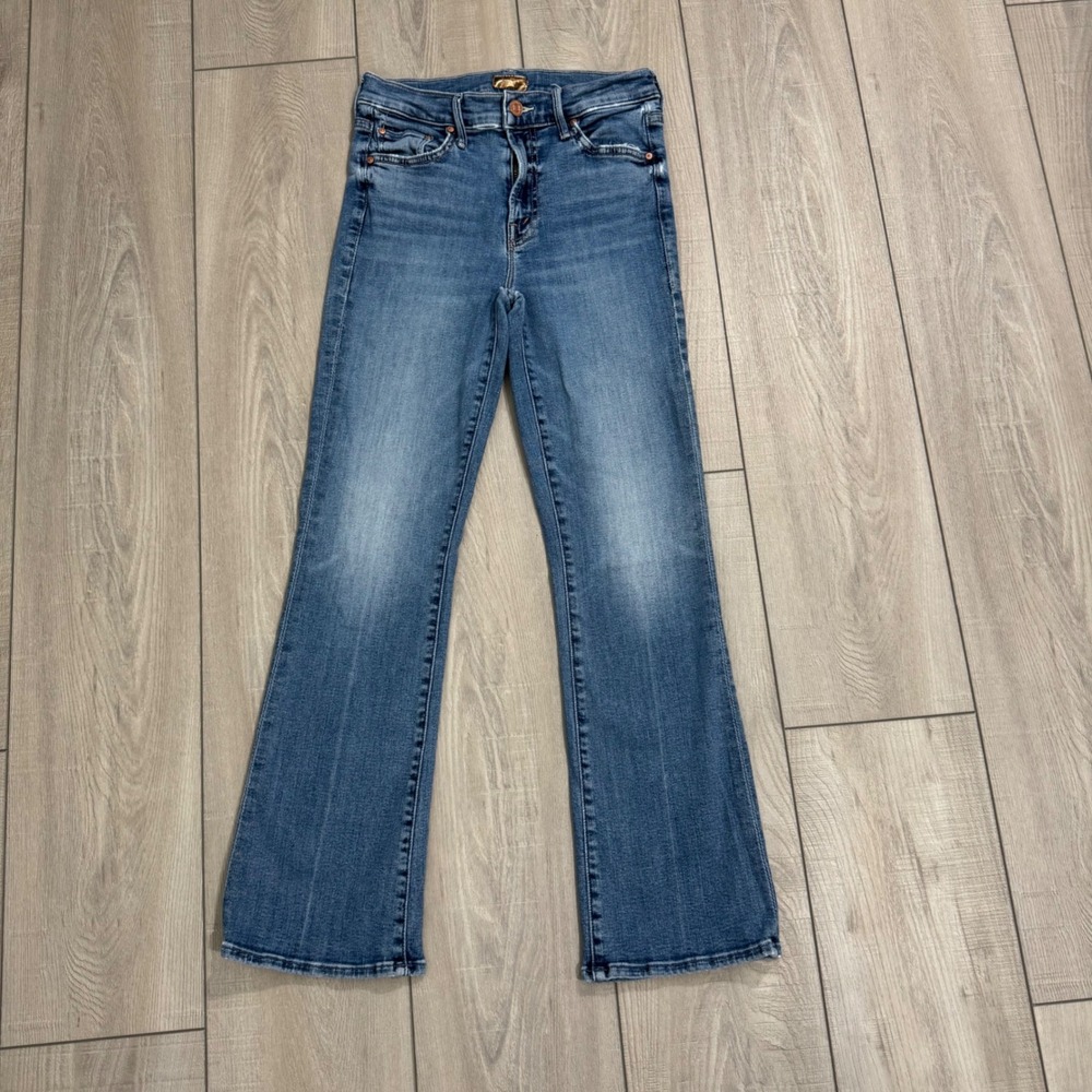 Mother The Outsider Ankle Jeans Women 24 Blue Walking On Coals SkinnyDenim